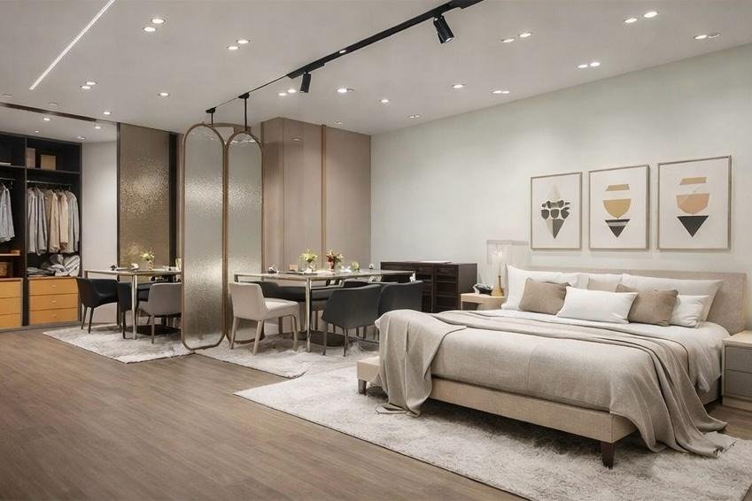 Luxurious bedroom with premium finishes